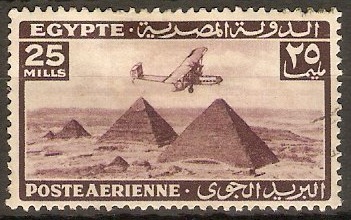 Egypt 1941 25m Purple - Air Stamps Series. SG287a.